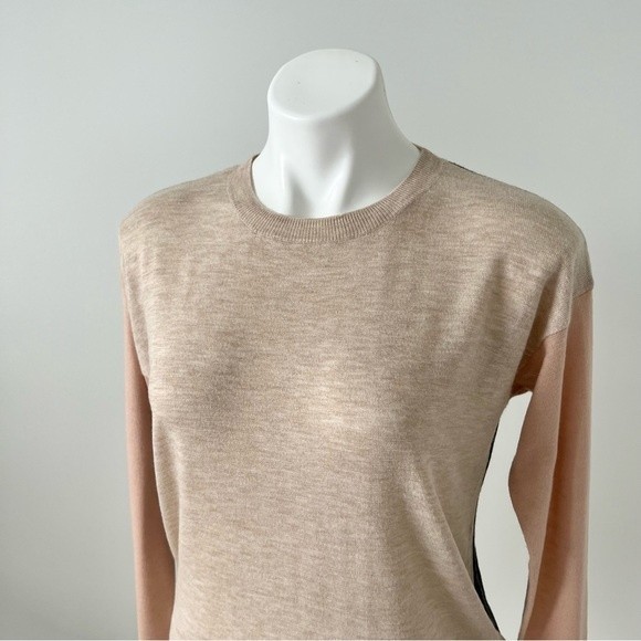 Rebecca Taylor Colorblock Crewneck Sweater Camel S - Picture 4 of 11